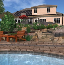 rendering of a pool design