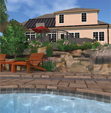rendering of a pool design