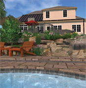 rendering of a pool design