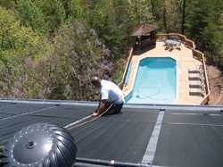 photo of solar heating installation