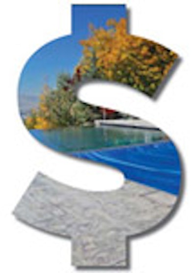 graphic of pool cover embedded in dollar sign