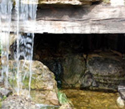 image of waterfall fountain as part of landscape design