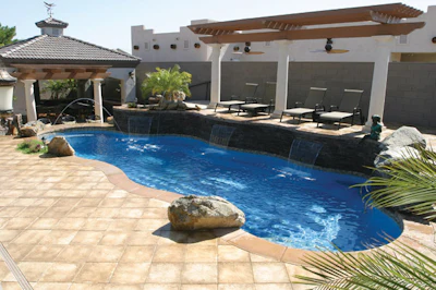 photo of deep swimming pool in California