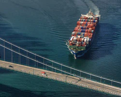 photo of cargo ship