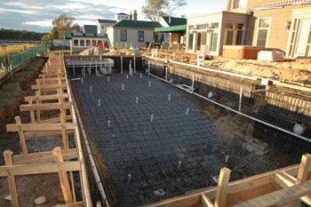 photo of beginning stages of pool building