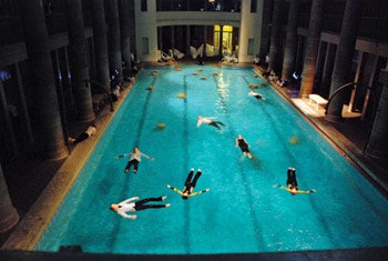 photo of a play performed in a pool