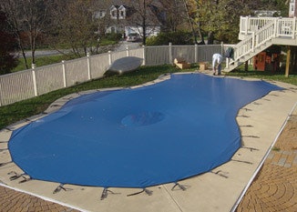 photo of strapless pool cover