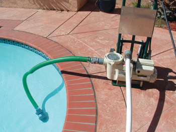photo of mobile pool filtration system