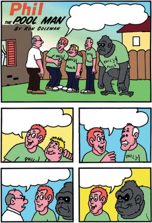 cartoon of Phil The Pool Man