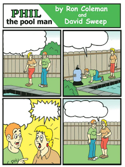 cartoon of Phil The Pool Man