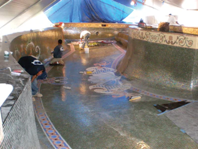 photo of pool tile art
