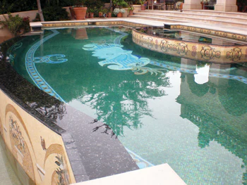 photo of pool tile art