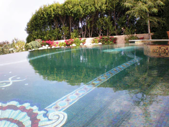 photo of pool tile art