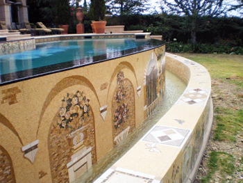 photo of pool tile art