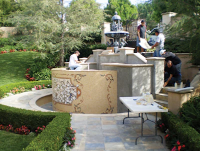 photo of pool tile art