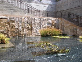 photo of surfaces surrounding Getty Villa
