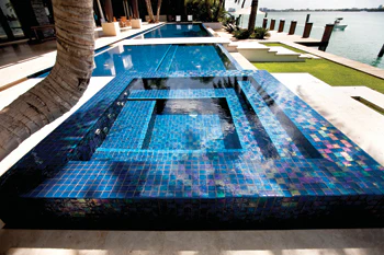 photo of pool tile art
