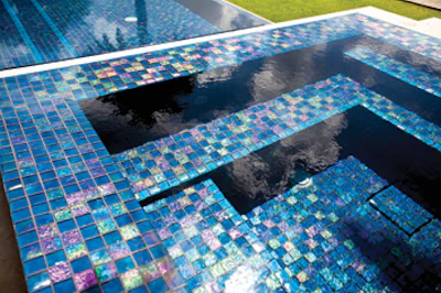 photo of pool tile art