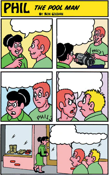 cartoon of Phil The Pool Man