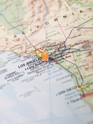 photo of map of California