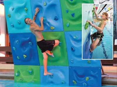 photo of aquatic climbing wall