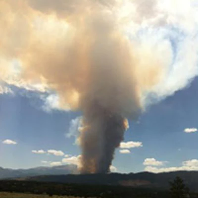 photo of fire in Colorado Springs