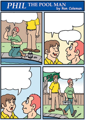 cartoon of Phil The Pool Man
