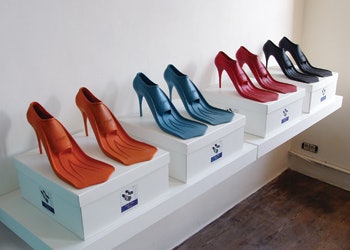 photo of high-heeled flippers