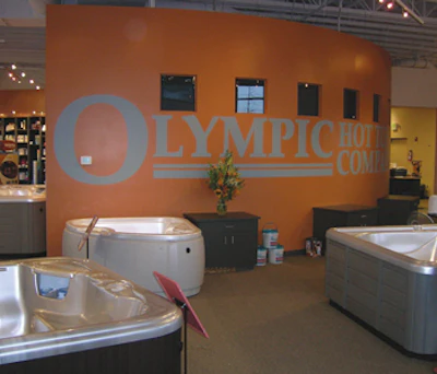image of interior of Olympic Hot Tubs in Seattle