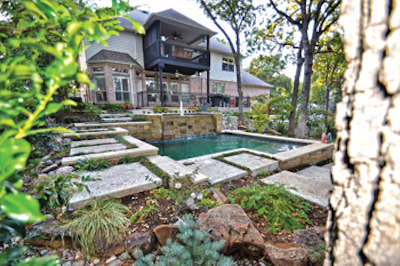 image of tightly spaced pool and patio by Mike Farley of Claffey Pools