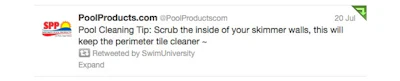 screen capture of twitter retweet appearance