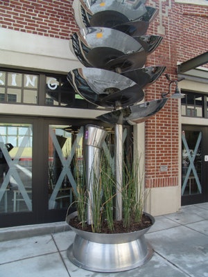 Photo of water fountain that uses pool controller