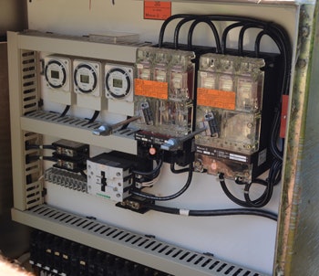 Photo of residential control panel in commercial setting