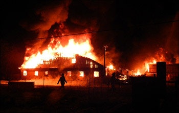 photo of Columbia Spa fire
