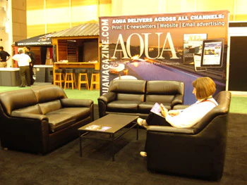 photo of AQUA booth at PSP show