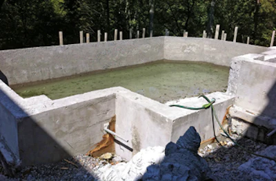 After placement, the success of the project depends on crucial details including “cutting” the interior structures to their exact specified shapes and wetting the concrete as it cures.