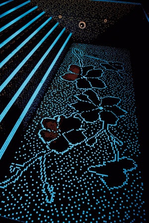 photo of glow in the dark pool