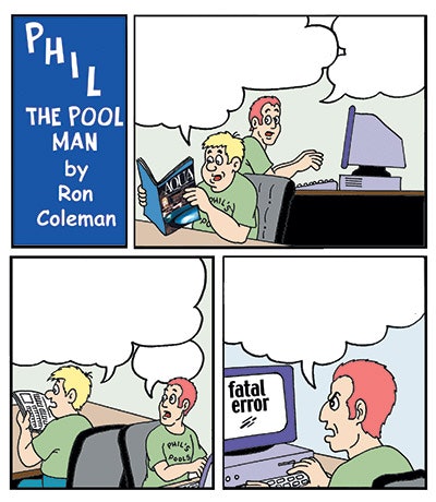 cartoon of Phil The Pool Man