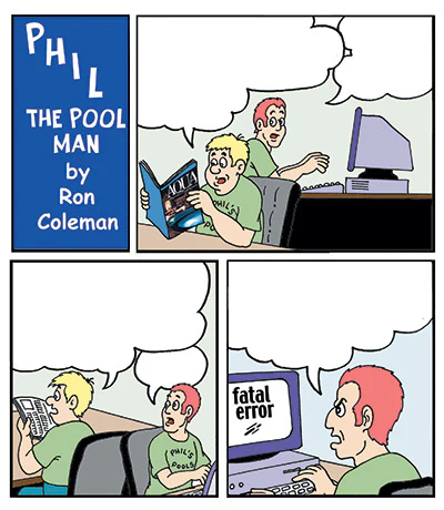 cartoon of Phil The Pool Man