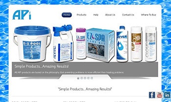 screen capture of APi's new website
