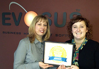 photo of Evosus winning All Star Award from Constant Contact