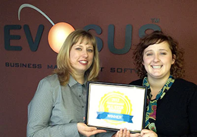 photo of Evosus winning All Star Award from Constant Contact