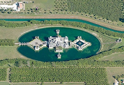 photo of a home with a moat