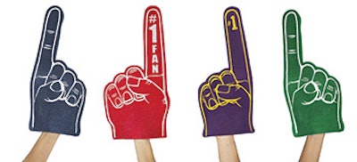 photo of foam fingers