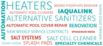 word chart showing the service industry top product sales