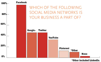 graph of social media networks that spa retailers participate in