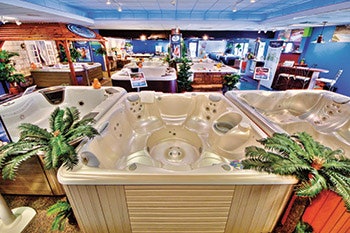 photo of pool and spa showroom