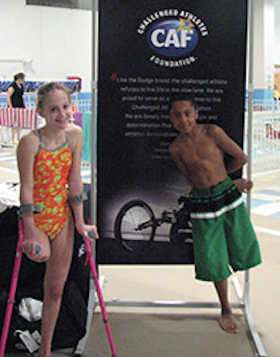 photo of two athletes from the Challenged Athletes Foundation