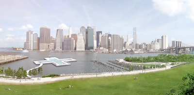 Rendering Of Floating Pool In New York's East River