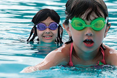 photo of children wearing goggles